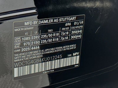 2019 Mercedes-Benz GLA 250 GLA 250 4MATIC® SUV