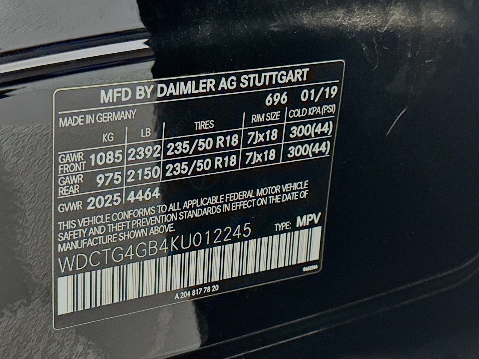 2019 Mercedes-Benz GLA 250 GLA 250 4MATIC® SUV