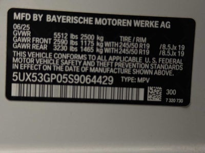 2025 BMW X3 30 xDrive Sports Activity Vehicle