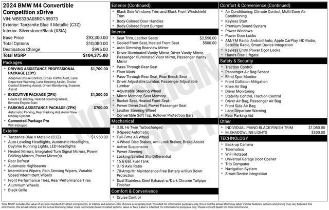 2024 BMW M4 Competition
