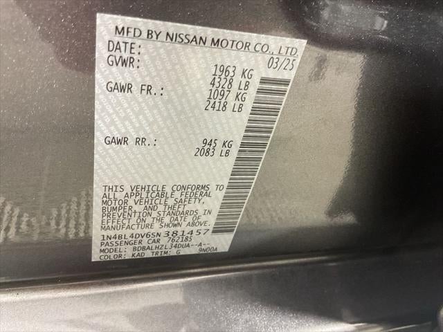 2025 Nissan Altima 2.5 SV