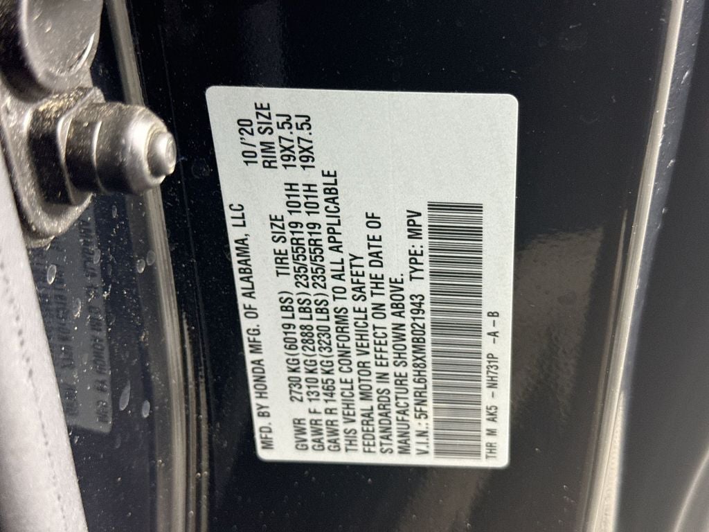 2021 Honda Odyssey Touring