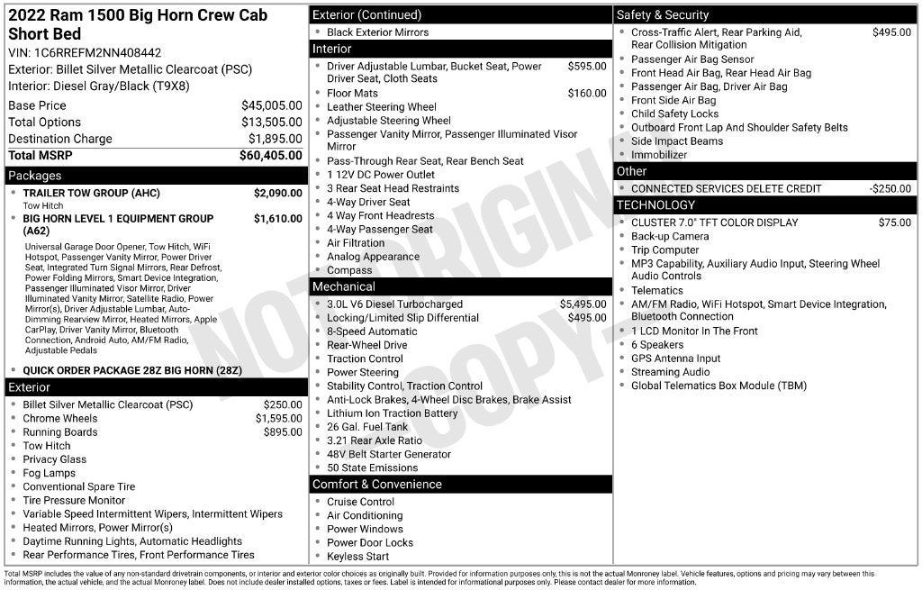 2022 RAM 1500 Big Horn/Lone Star