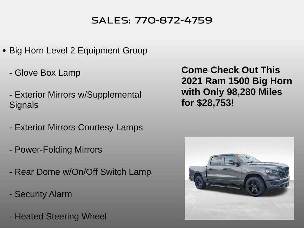 2021 RAM 1500 Big Horn/Lone Star