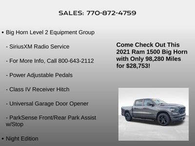 2021 RAM 1500 Big Horn/Lone Star