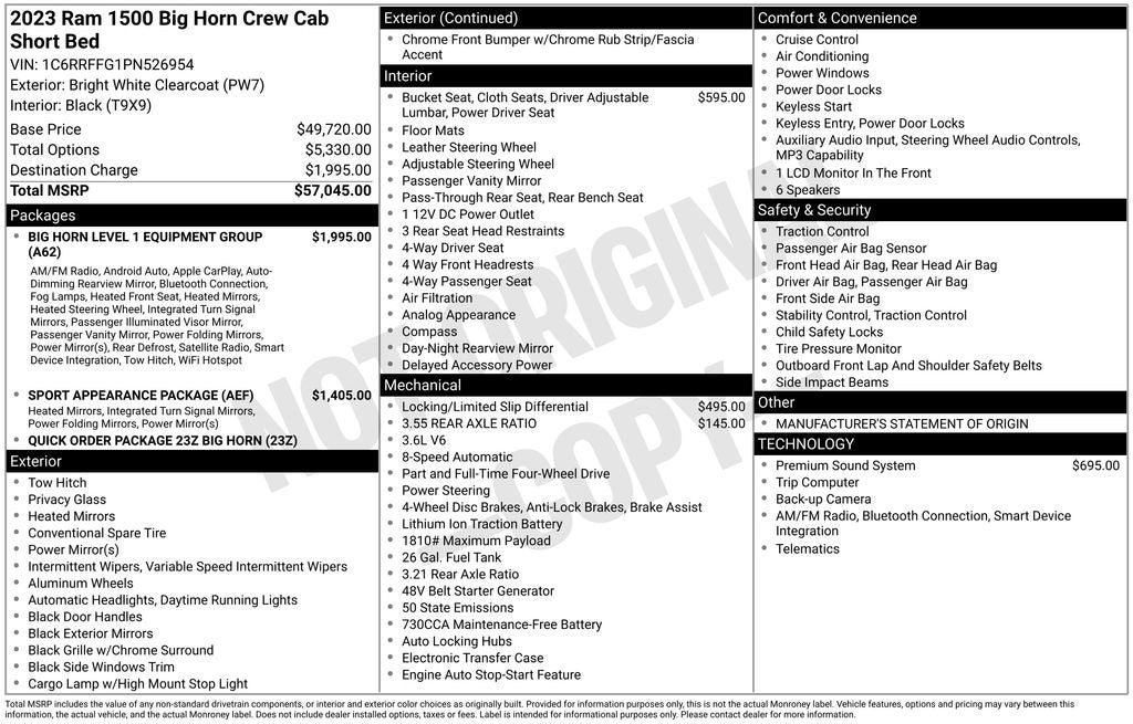 2023 RAM 1500 Big Horn/Lone Star