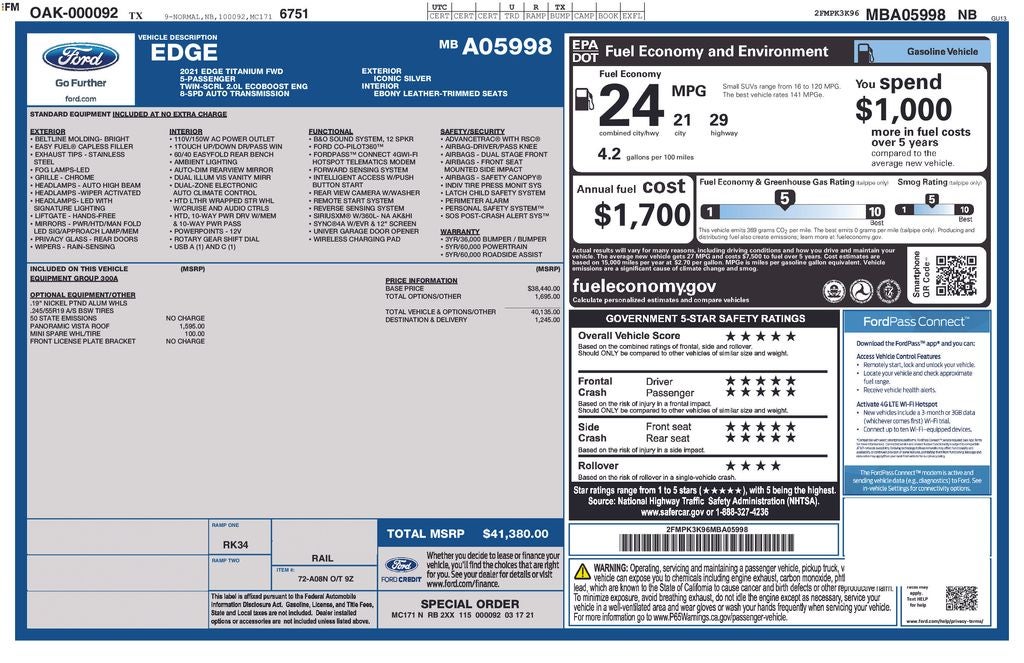 2021 Ford Edge Titanium