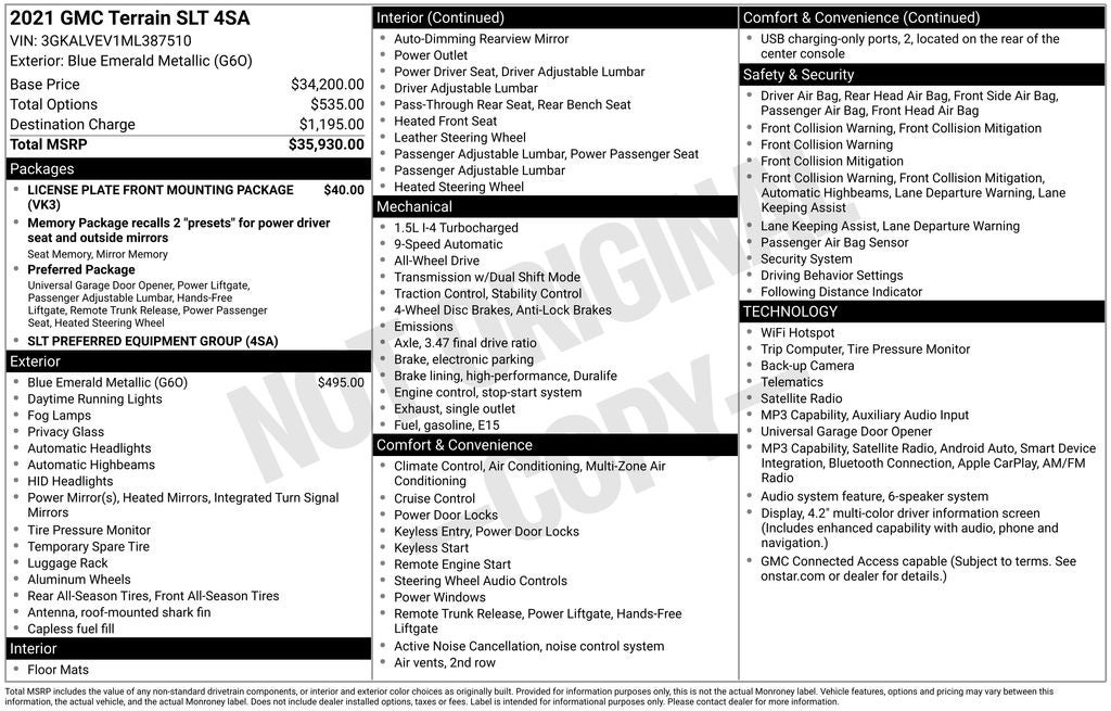 2021 GMC Terrain SLT