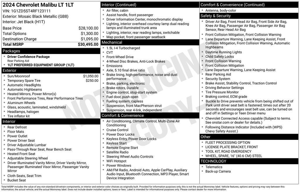 2024 Chevrolet Malibu LT