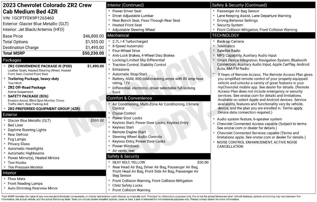 2023 Chevrolet Colorado 4WD ZR2