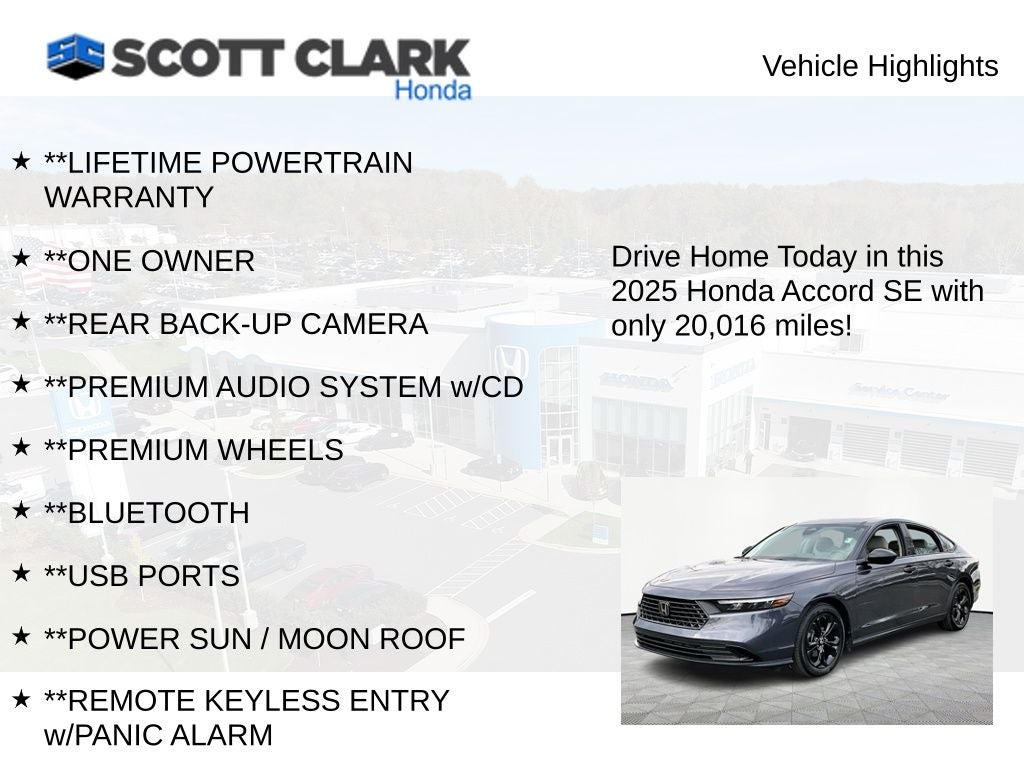 2025 Honda Accord SE