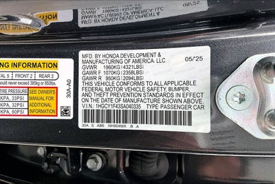 2025 Honda Accord SE