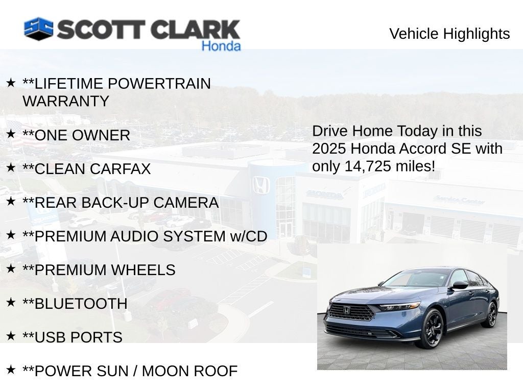 2025 Honda Accord SE