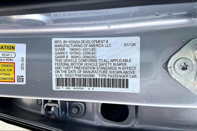 2026 Honda Accord SE