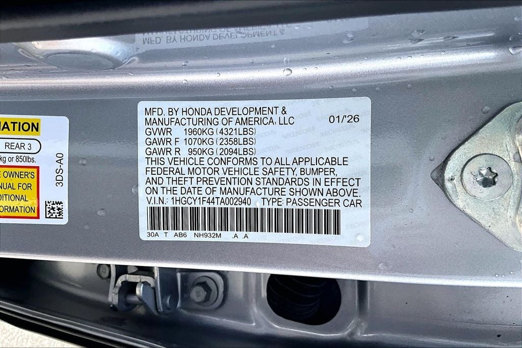 2026 Honda Accord SE