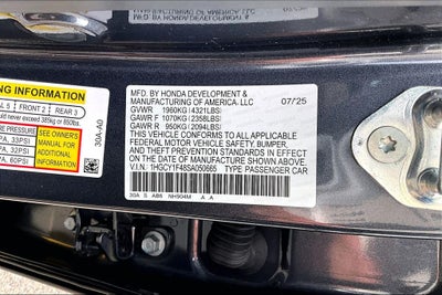 2025 Honda Accord SE