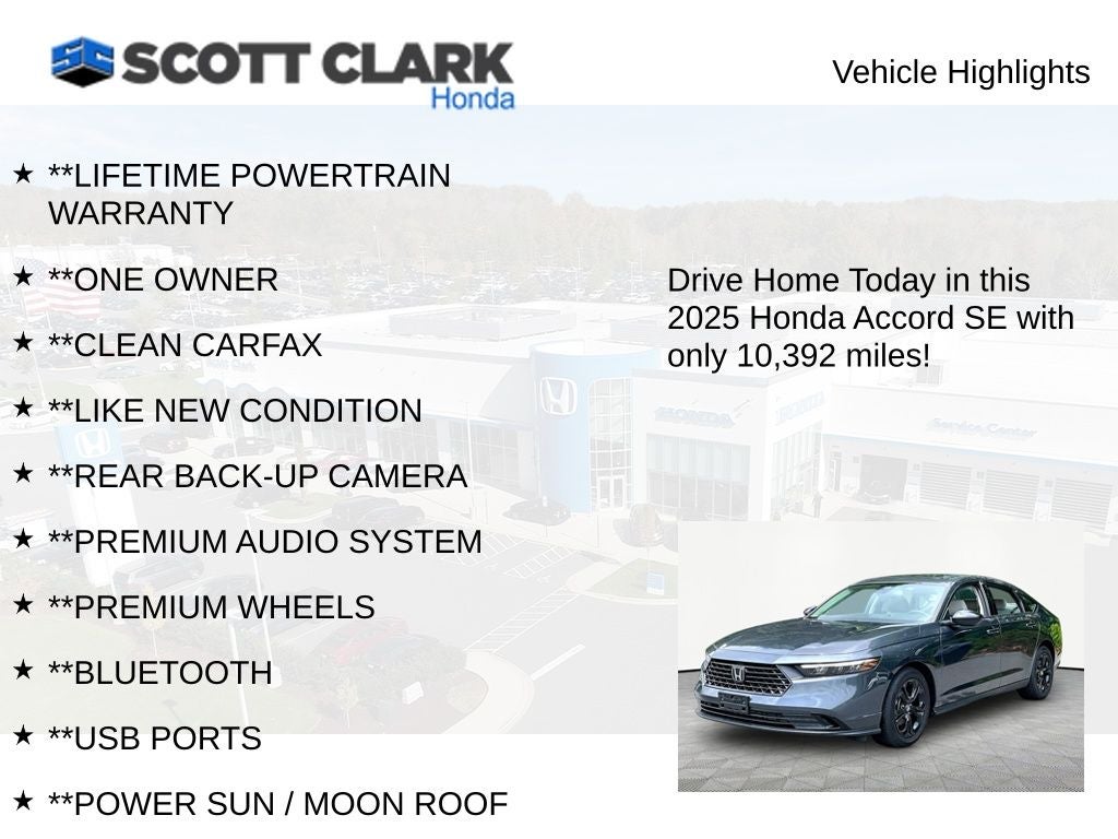 2025 Honda Accord SE
