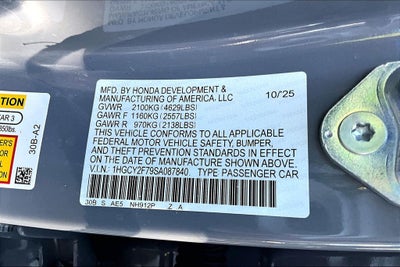 2025 Honda Accord Hybrid Sport-L