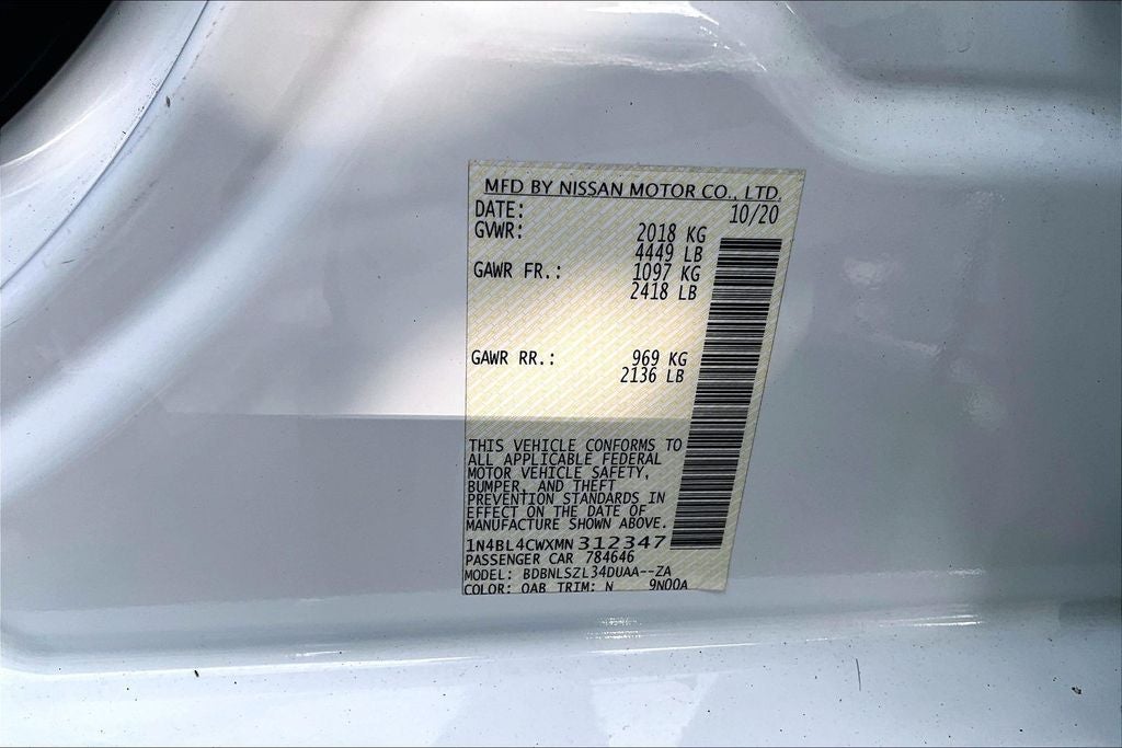 2021 Nissan Altima 2.5 SR