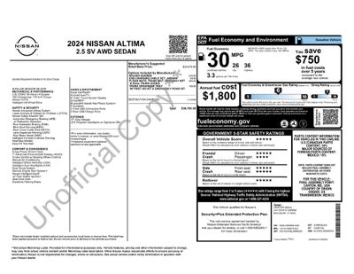 2024 Nissan Altima 2.5 SV
