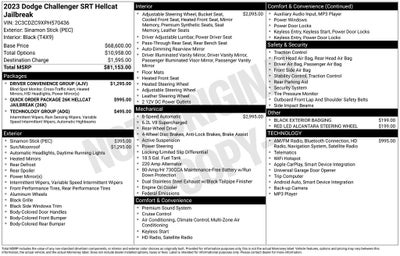2023 Dodge Challenger SRT Hellcat Jailbreak