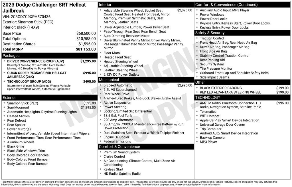 2023 Dodge Challenger SRT Hellcat Jailbreak