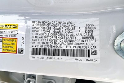 2025 Honda Civic Sport