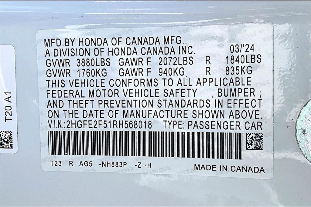 2024 Honda Civic Sport