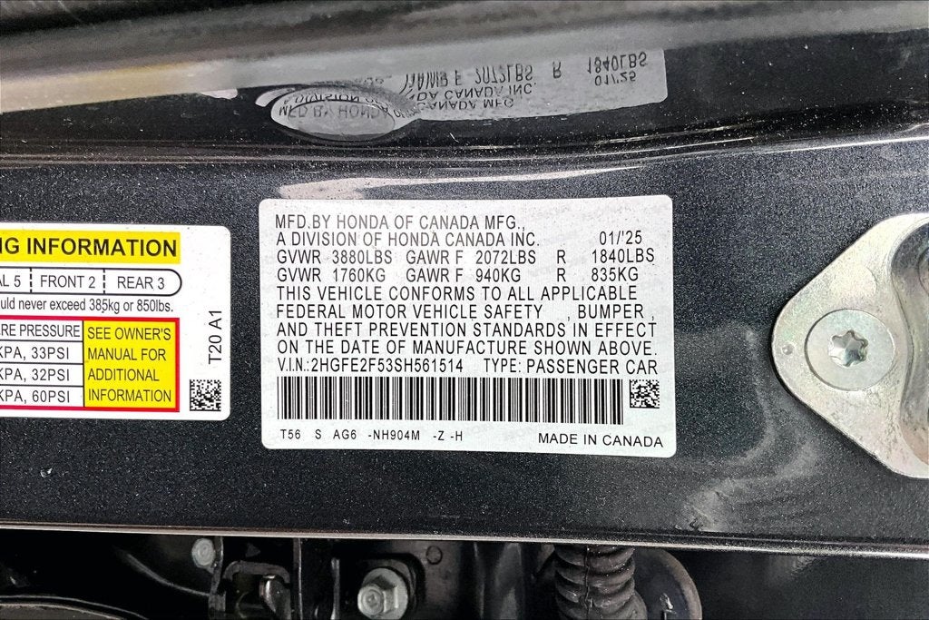2025 Honda Civic Sport