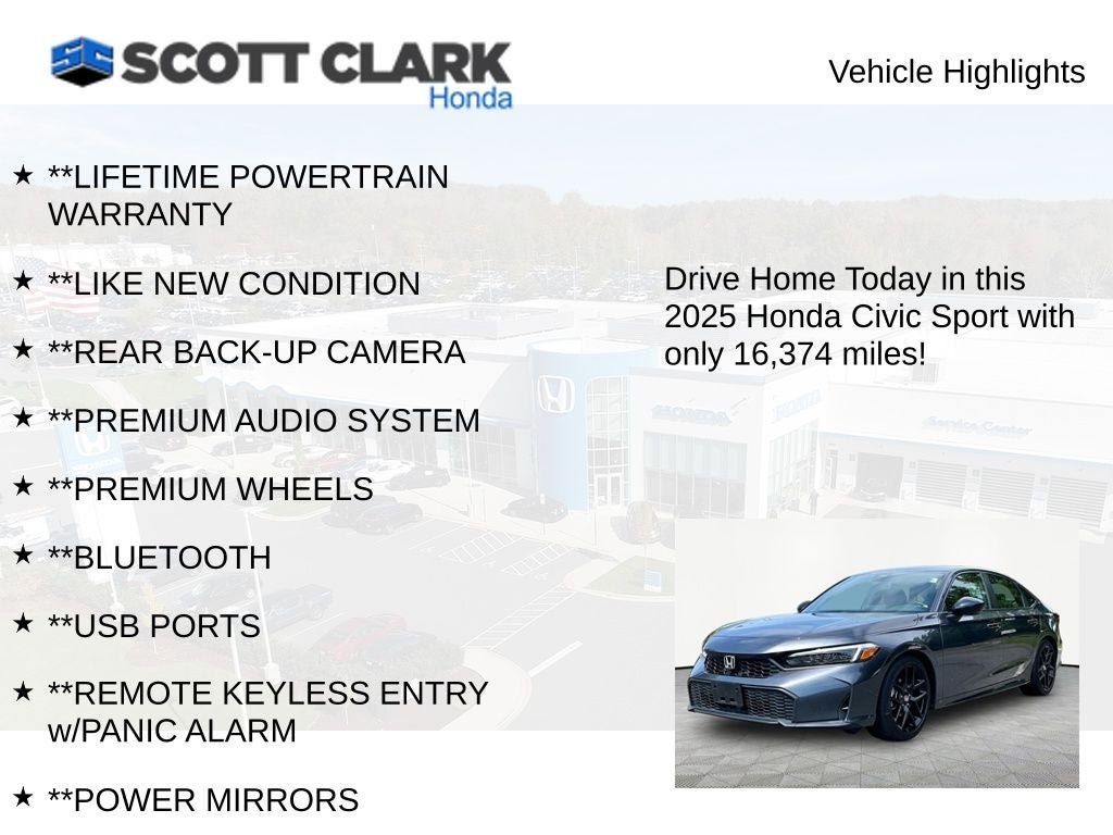 2025 Honda Civic Sport