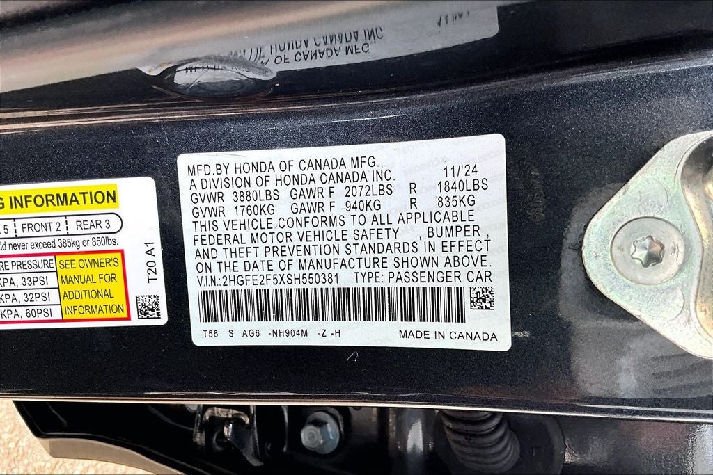 2025 Honda Civic Sport