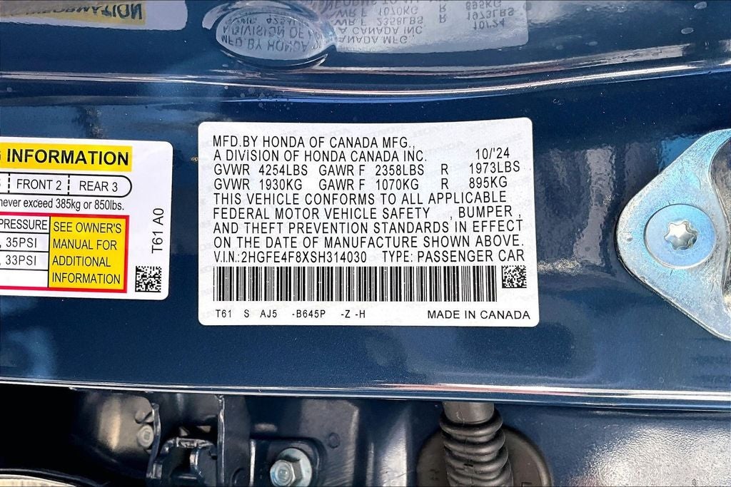 2025 Honda Civic Hybrid Sport