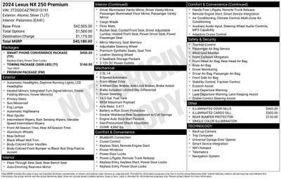 2024 Lexus NX NX 250 Premium