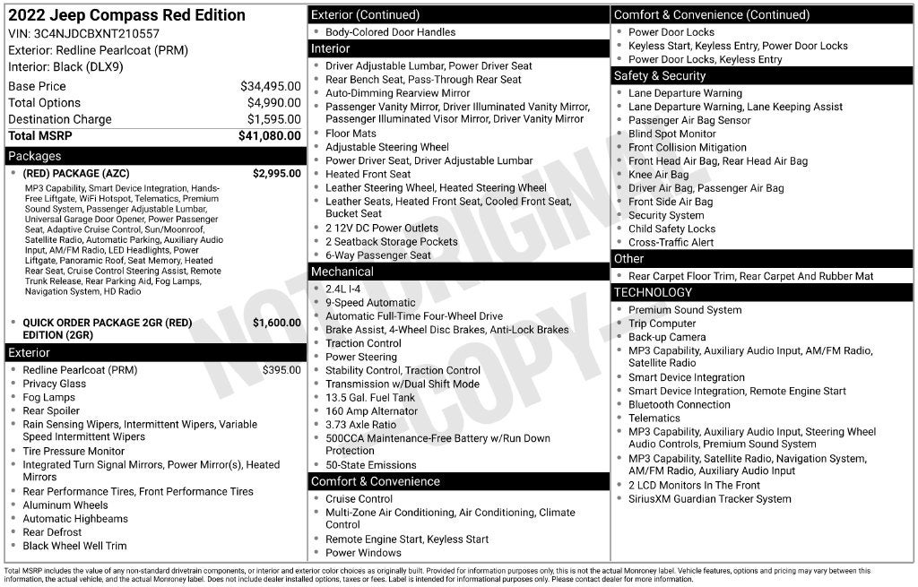 2022 Jeep Compass (RED) Edition