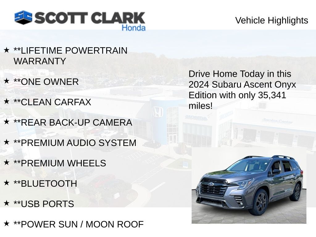 2024 Subaru Ascent Onyx Edition