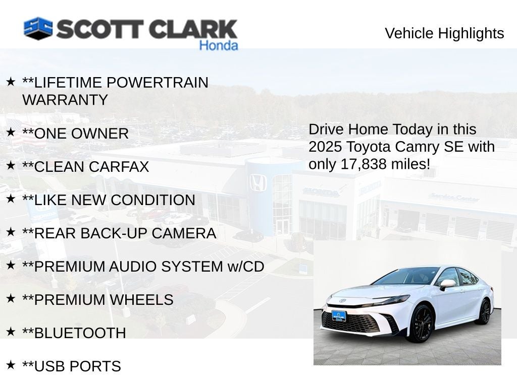 2025 Toyota Camry SE