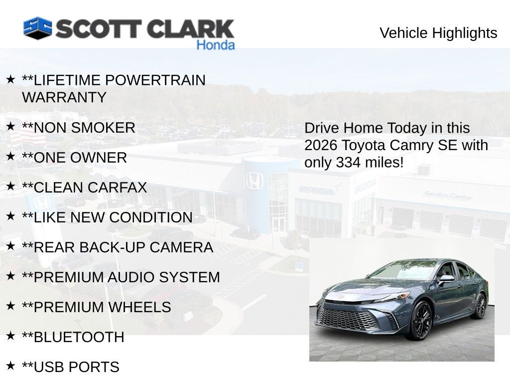 2026 Toyota Camry SE