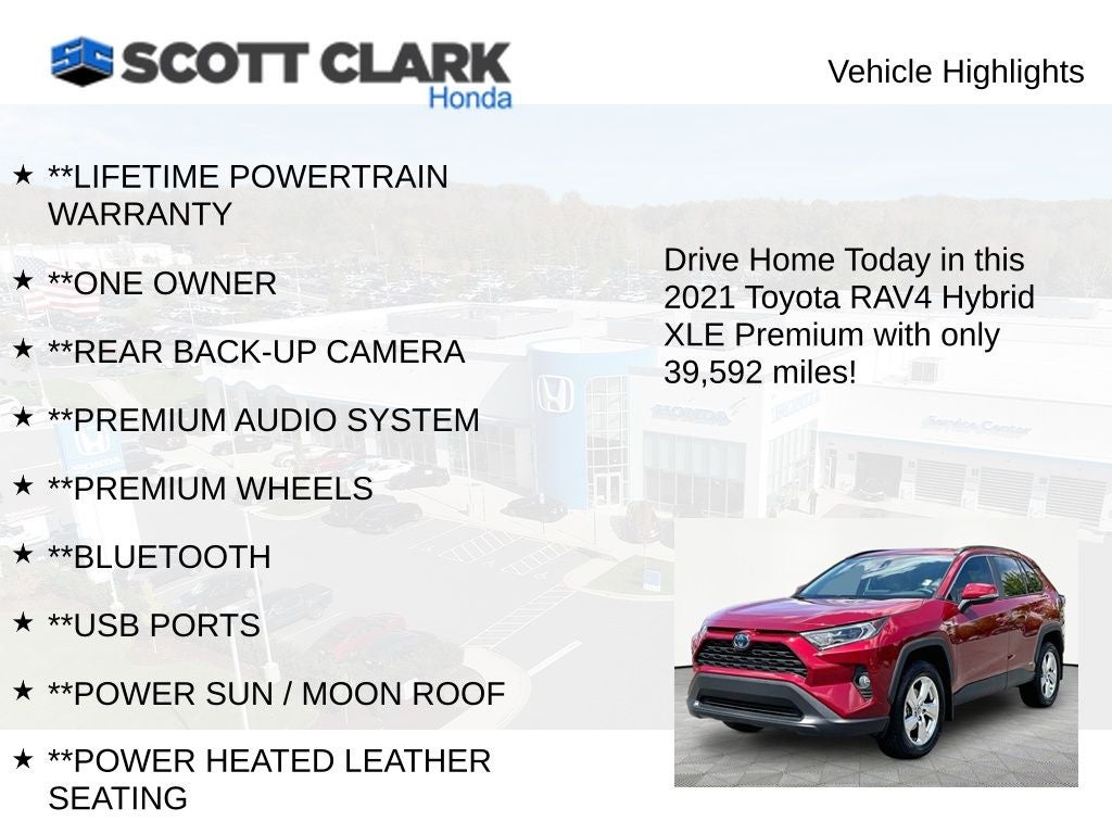 2021 Toyota RAV4 Hybrid Hybrid XLE Premium