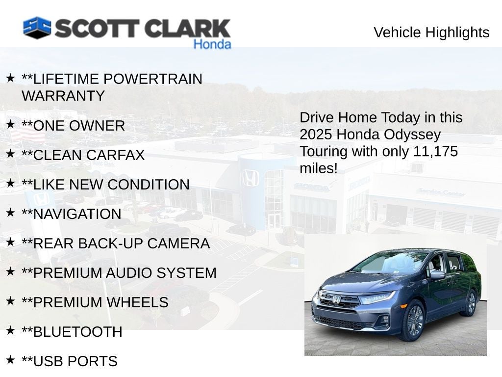 2025 Honda Odyssey Touring