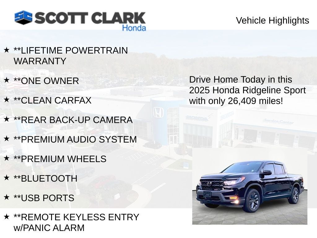 2025 Honda Ridgeline Sport