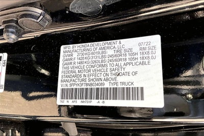 2022 Honda Ridgeline RTL-E