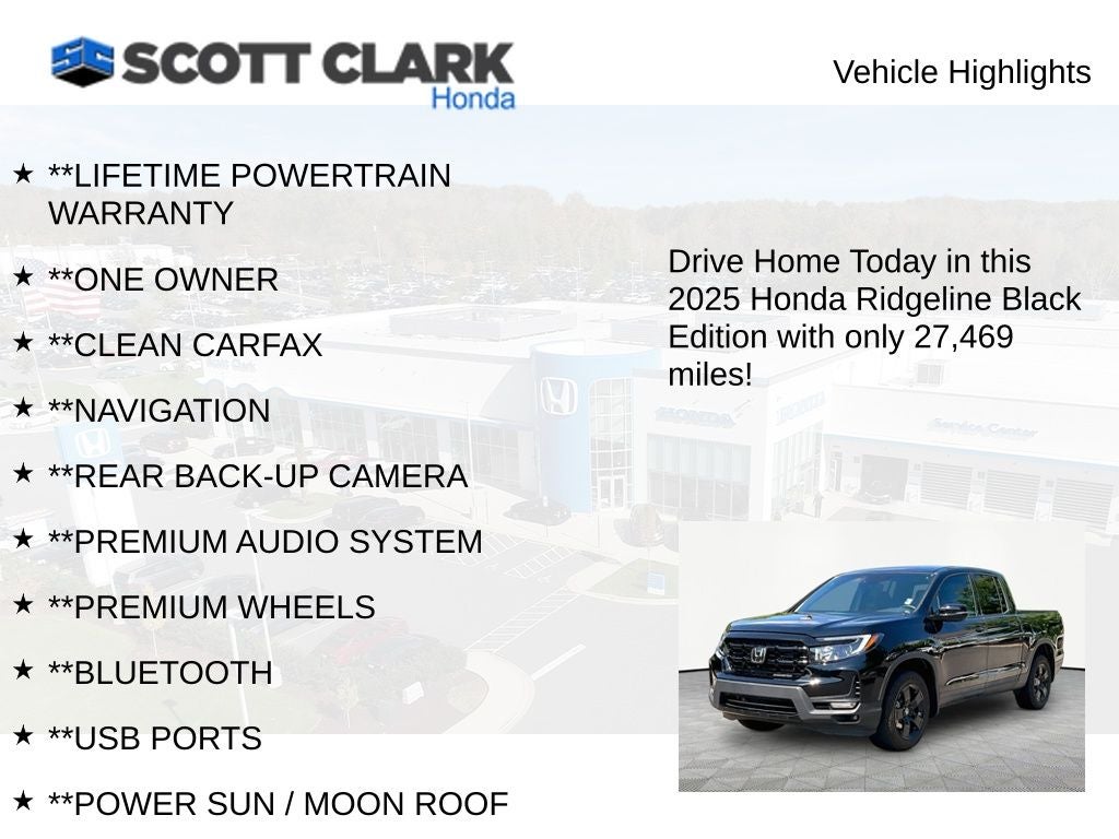 2025 Honda Ridgeline Black Edition