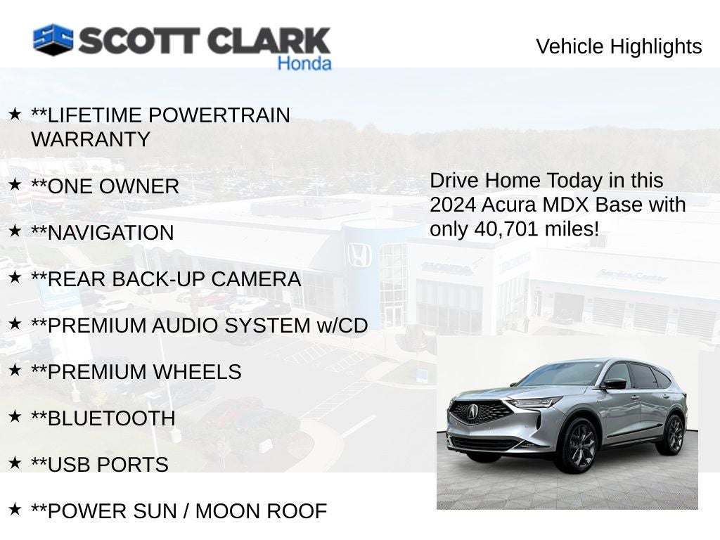 2024 Acura MDX w/A-Spec Package