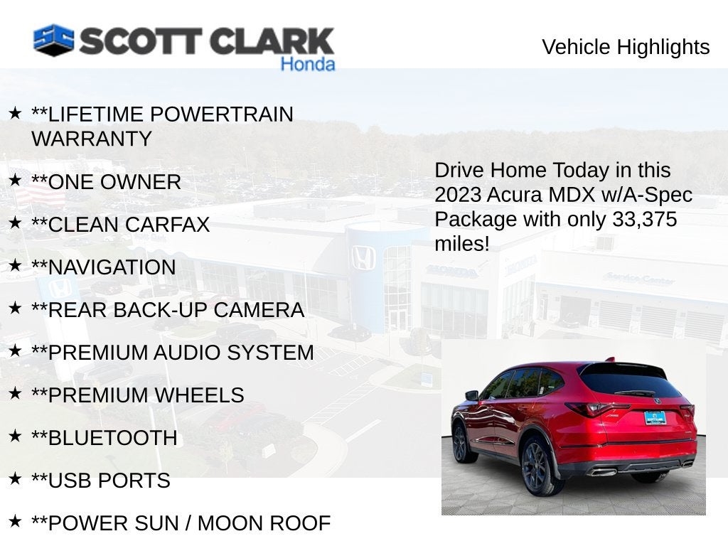 2023 Acura MDX w/A-Spec Package