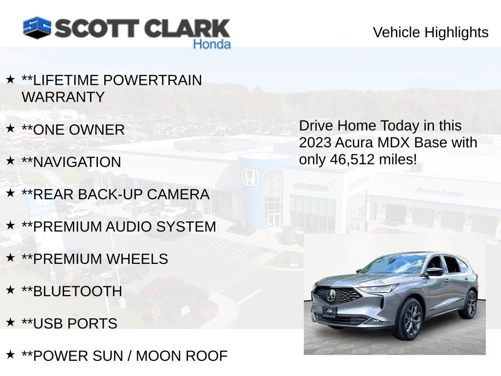 2023 Acura MDX w/A-Spec Package