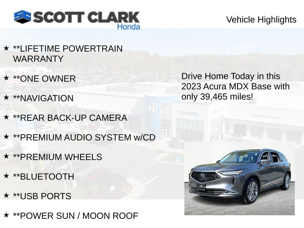 2023 Acura MDX w/Advance Package