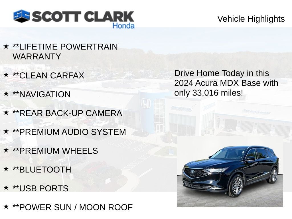 2024 Acura MDX w/Advance Package