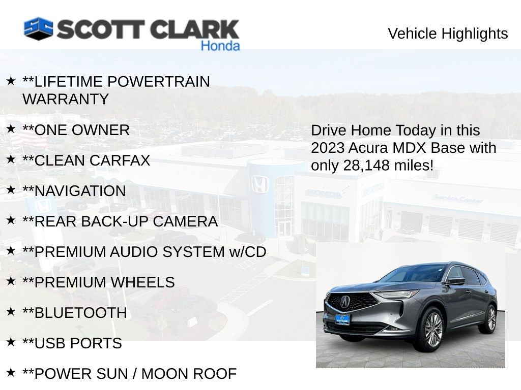 2023 Acura MDX w/Advance Package