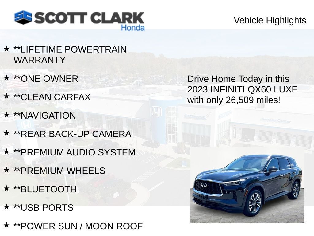 2023 INFINITI QX60 LUXE