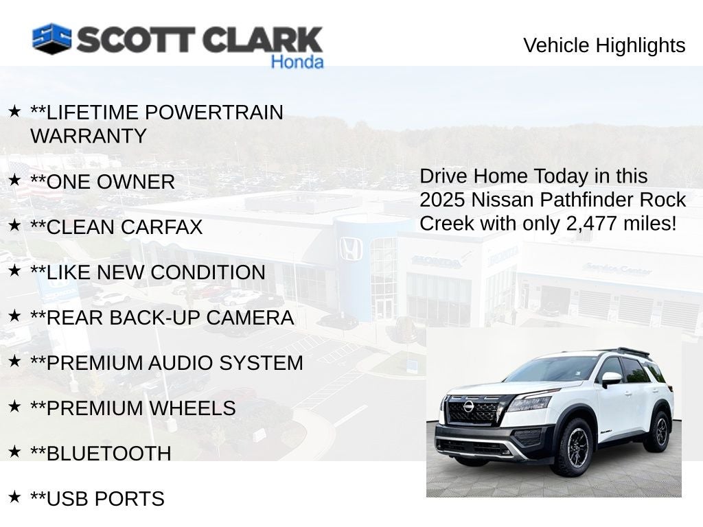 2025 Nissan Pathfinder Rock Creek